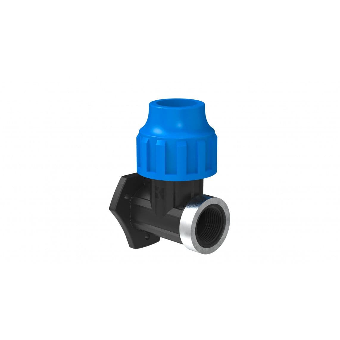 984842917 PP wandplaat, 25 mm x 3/4"BI, knelfitting voor tyleen/socarex vue 1