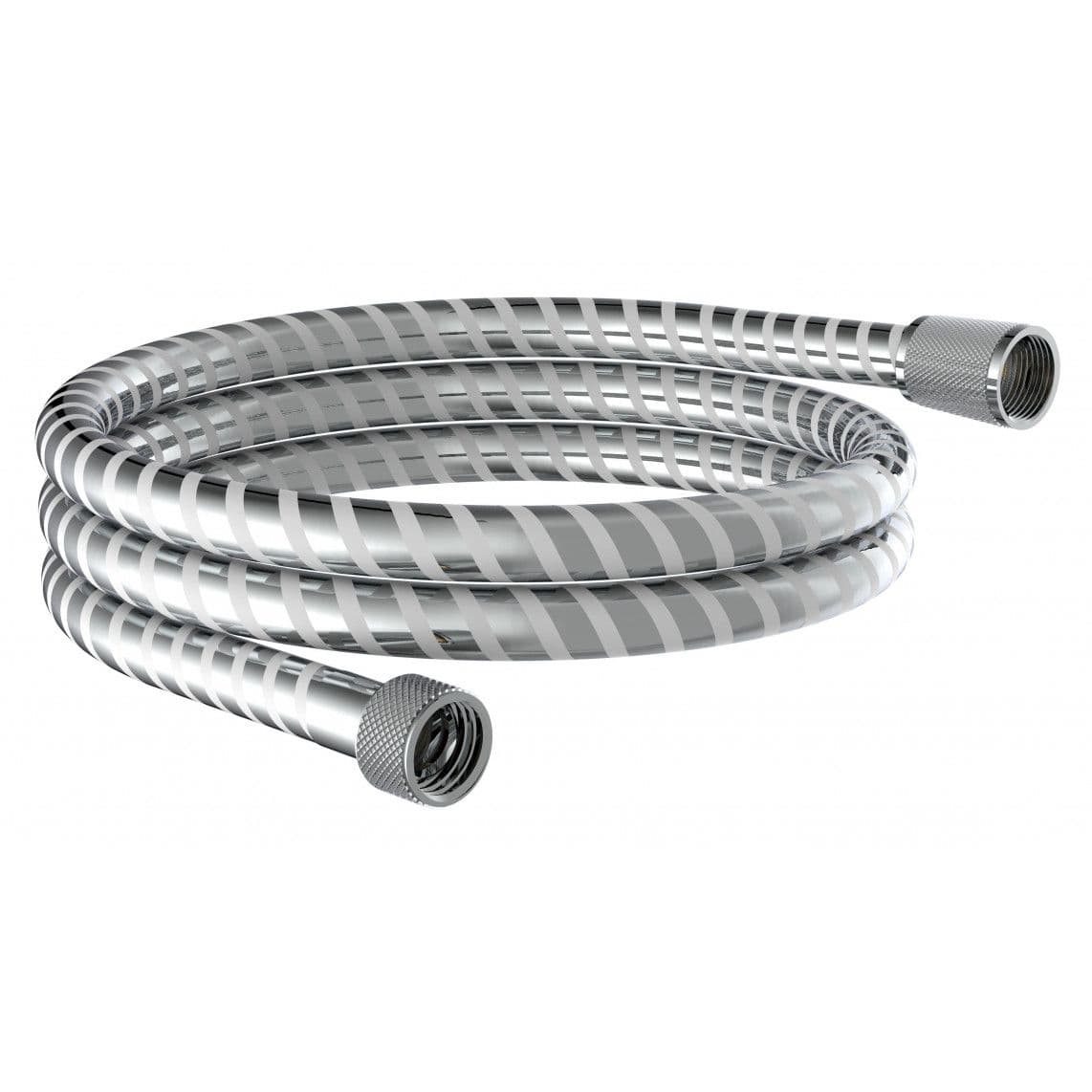 JM200GKCW Shower hose 200 cm, PVC, chrome/white vue 1