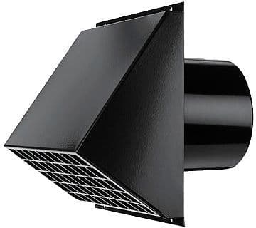 Passage mural pour systeme de ventilation D255/200 Noir Vasco