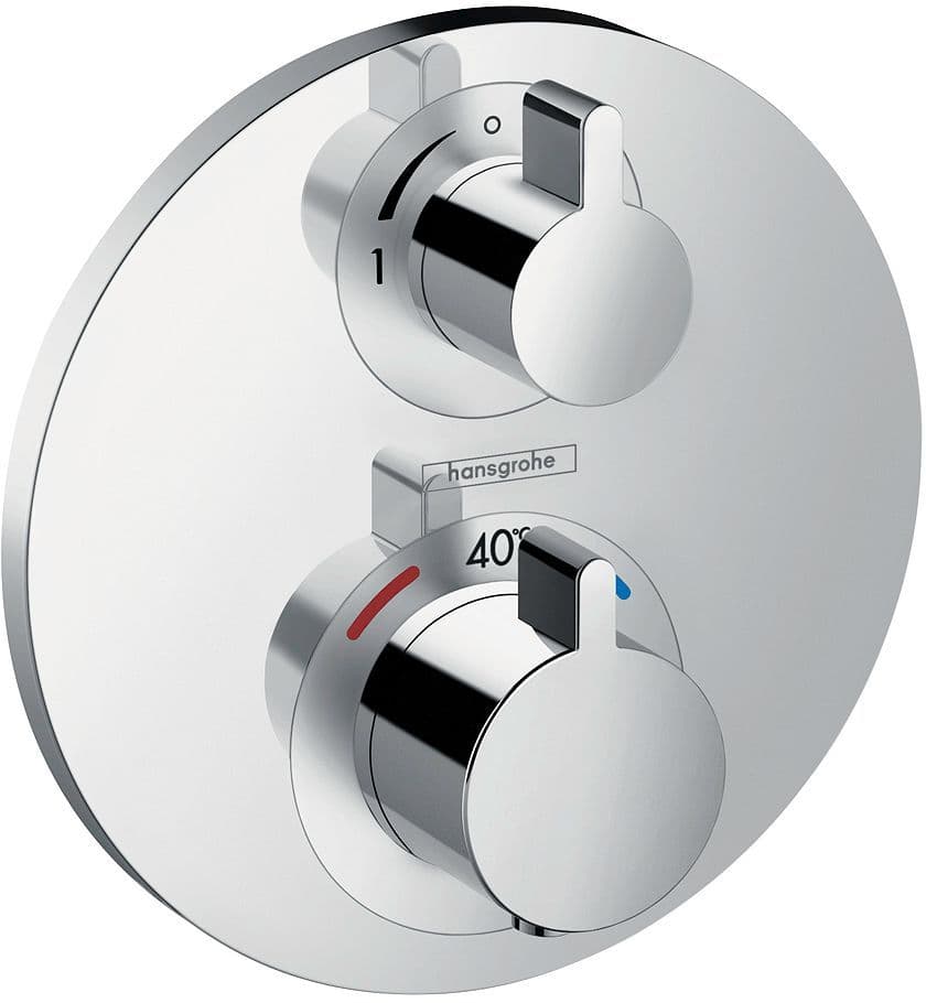 Set de finition+ robinet d'arret Ecostat S Hansgrohe chrome