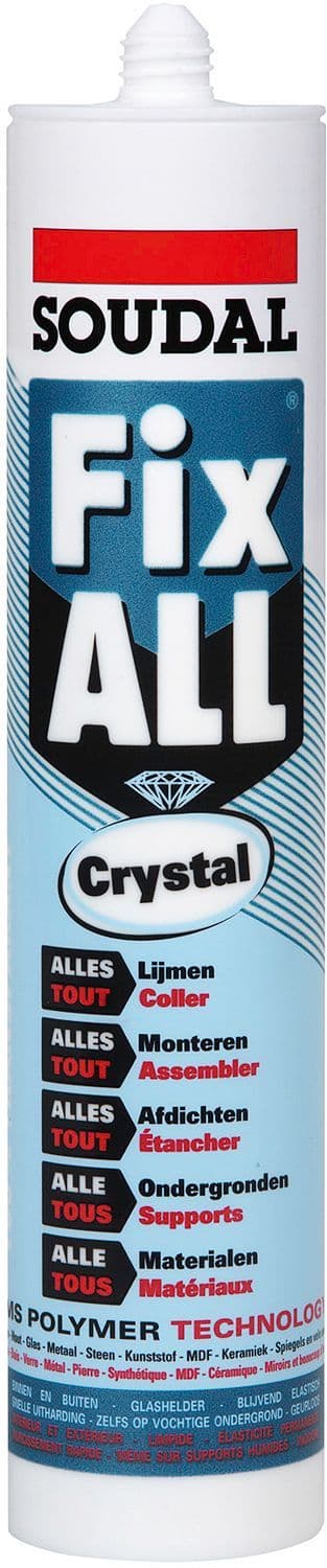Soudal fix-all crystal Cartouche 290ML