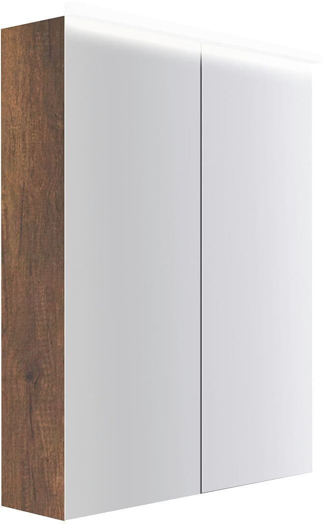 Armoire toilette COFFEE 2 portes 600MM 4250K CHENE Decor rouille DESCO-186957