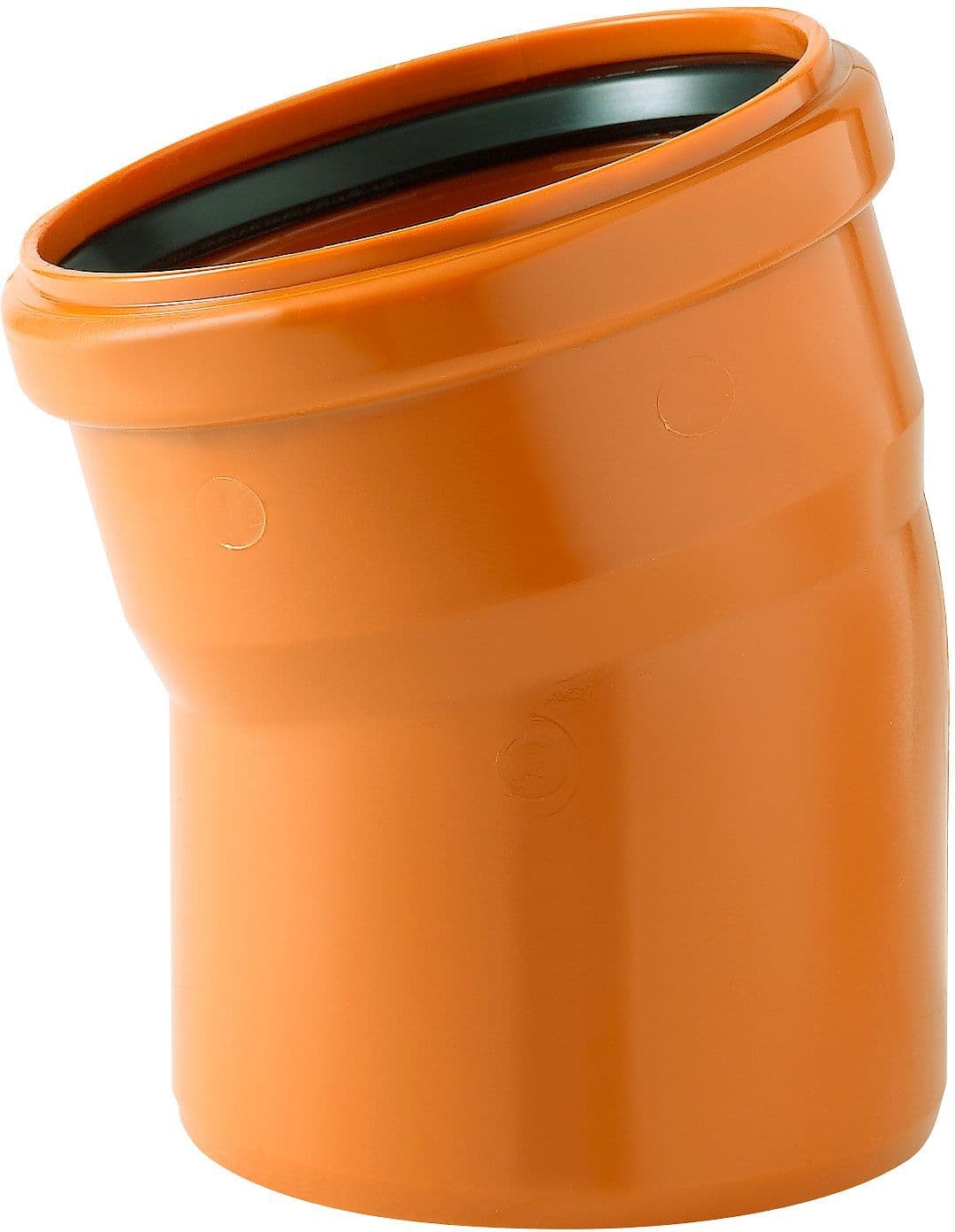 Pvc ELLEBOOG riool 200MM 15° rood/bruin