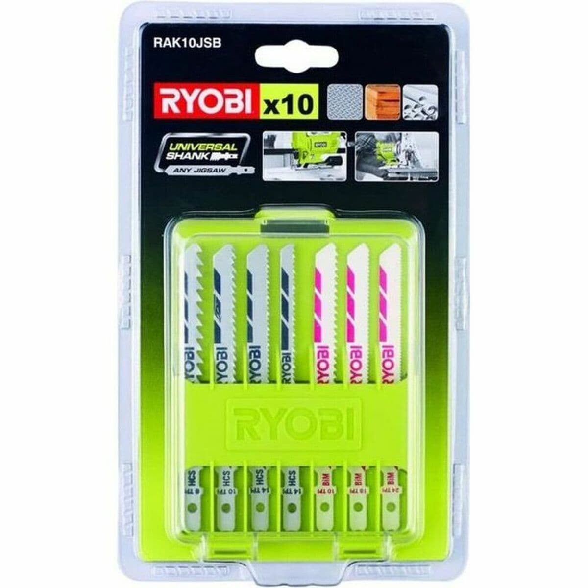 Lames de scie sauteuse Ryobi RAK10JSB (10 pièces)