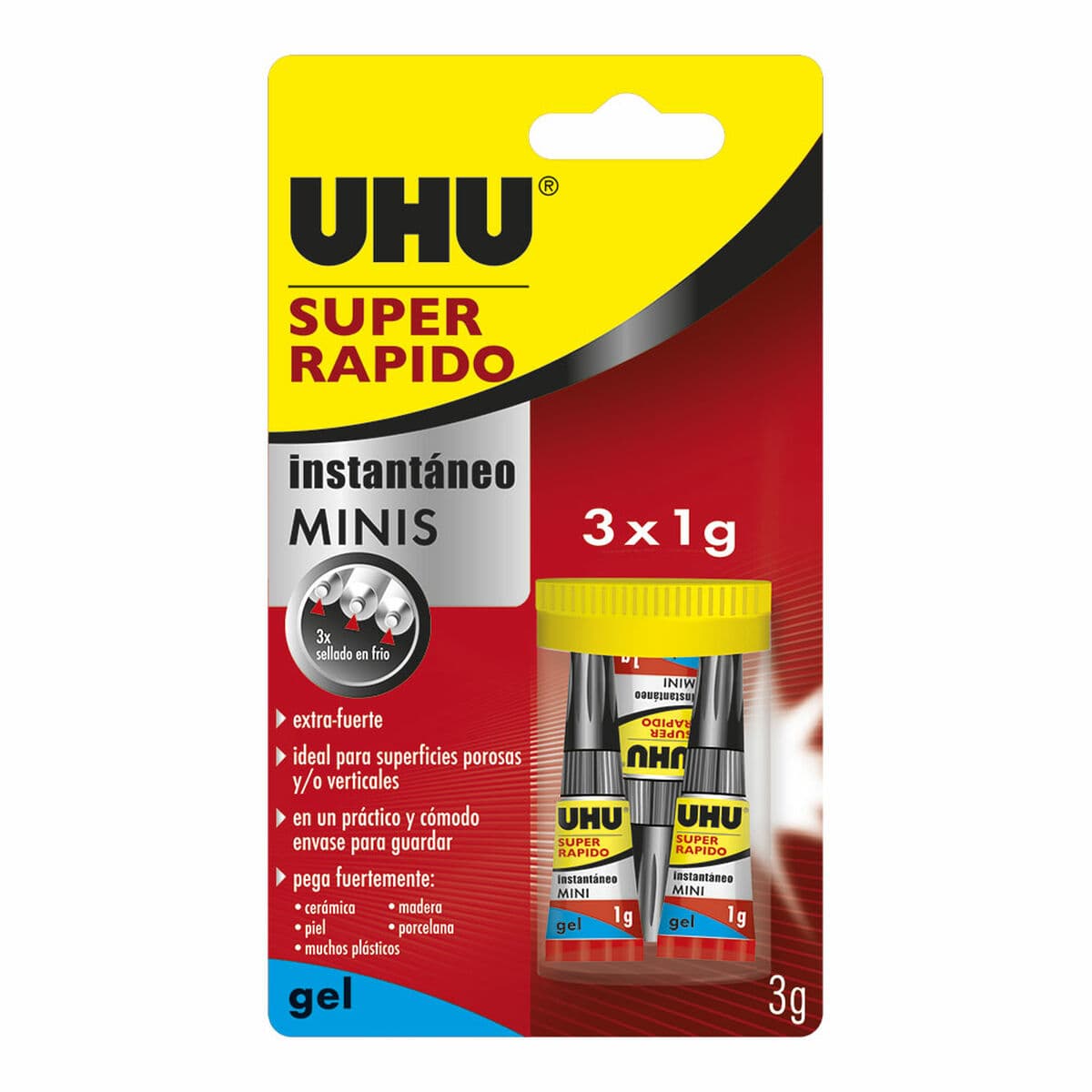 UHU 36527 Minis Sekundenkleber extra stark 1 g (3 Stück)