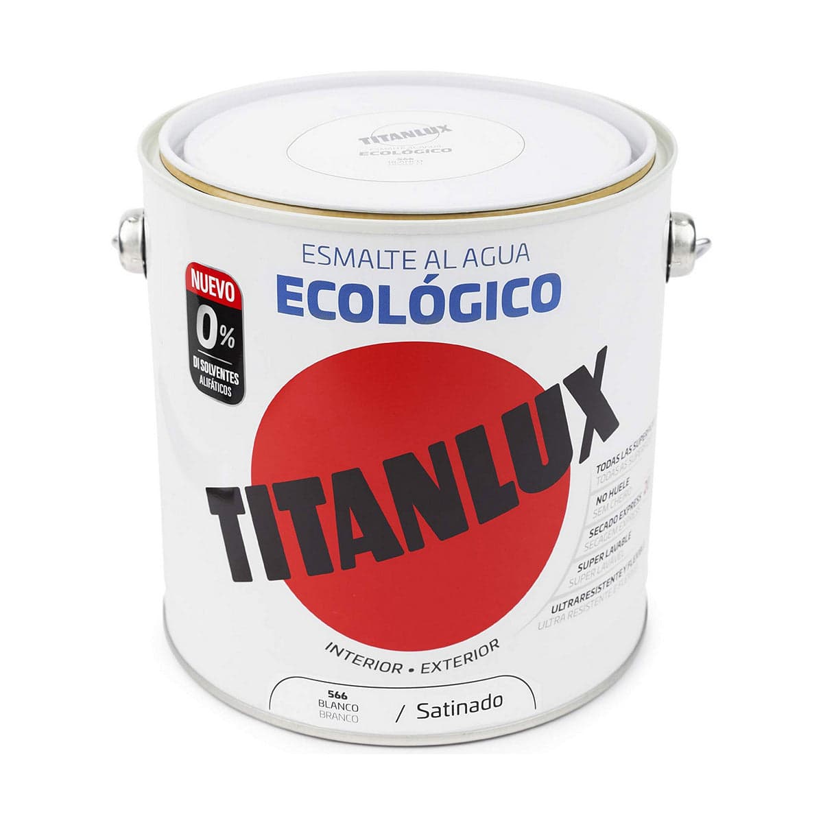Titanlux 01t056625 Acryl Grundpolitur Weiß 2,5 L Wasserbasiert