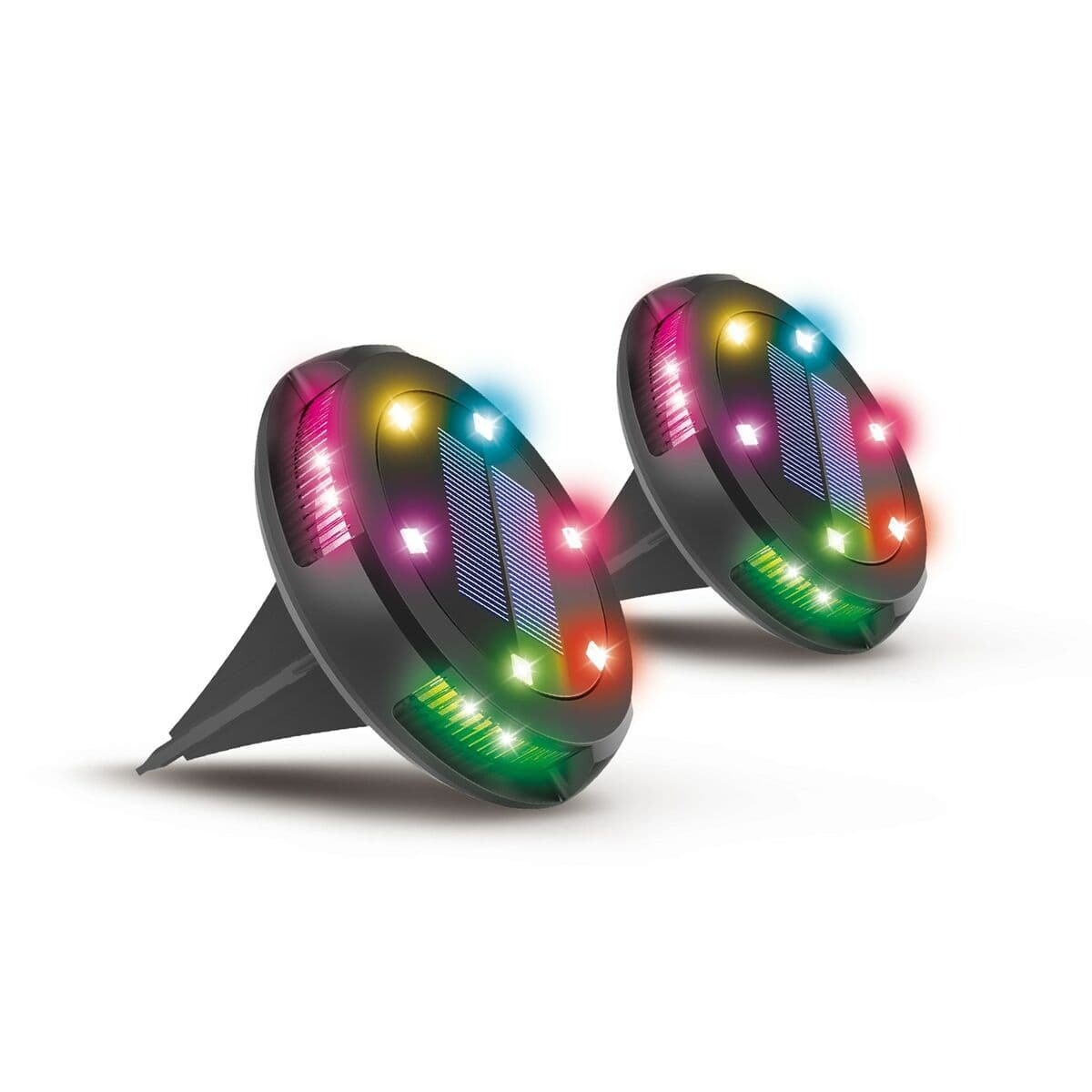 Solar lamp Activejet AJE-LARIX DP Black RGB 11 x 14.5 x 11 cm (2 Units)