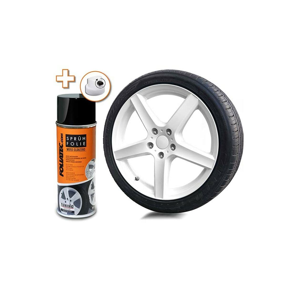 Foliatec 10062800 Sprühfolie Flüssiggummi für Autos Glänzend Weiß 400 ml