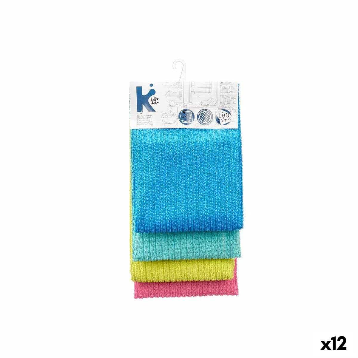 Reinigungstücher-Set Blau Grün Rosa Türkis (12 Stück)