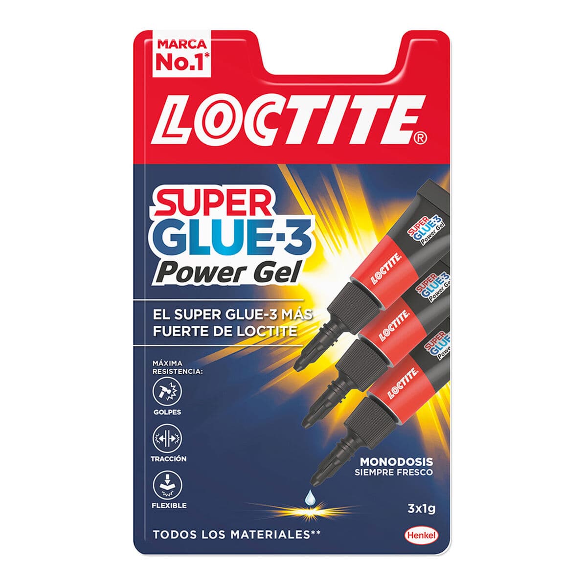 Loctite Super Glue-3 Power Gel Mini Trio Instant Adhesive 3 x 1 g