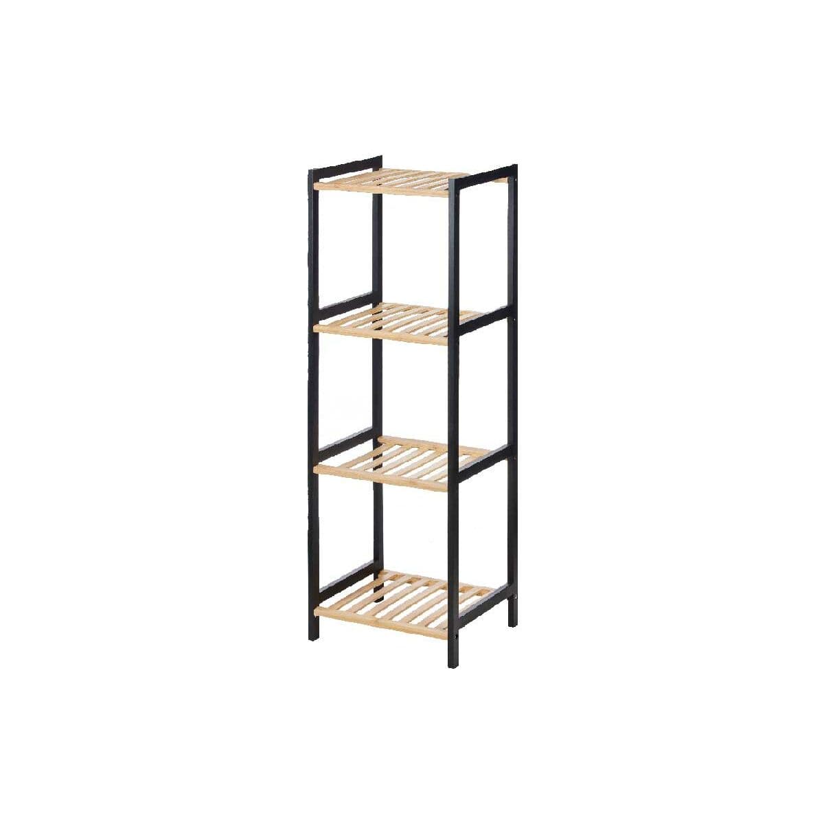 Badezimmerregal Berilo Schwarz Natur 35 x 30 x 100 cm 35,2 x 100,2 x 30,2 cm