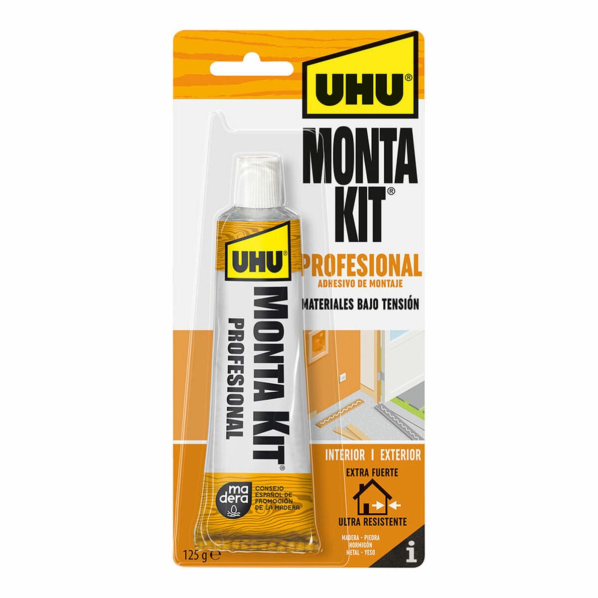 Afdichtingskit/Montagelijm UHU 6310658 Montakit Professional Wit 125 g