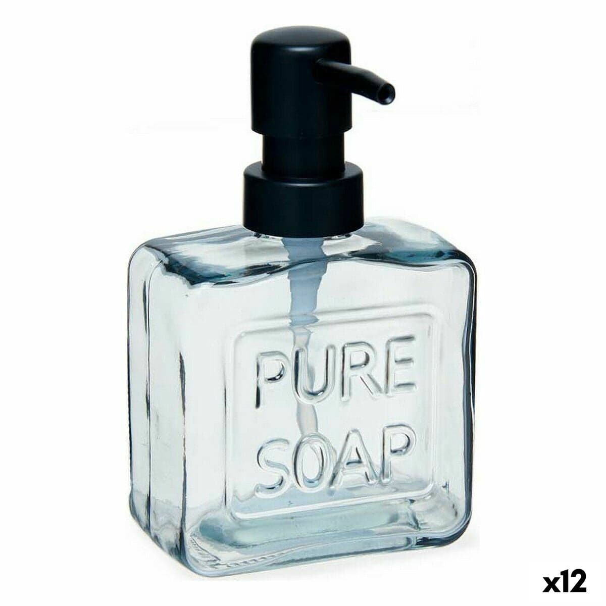 Berilo Pure Soap Dispenser Black Crystal Plastic 250 ml (12 Units)