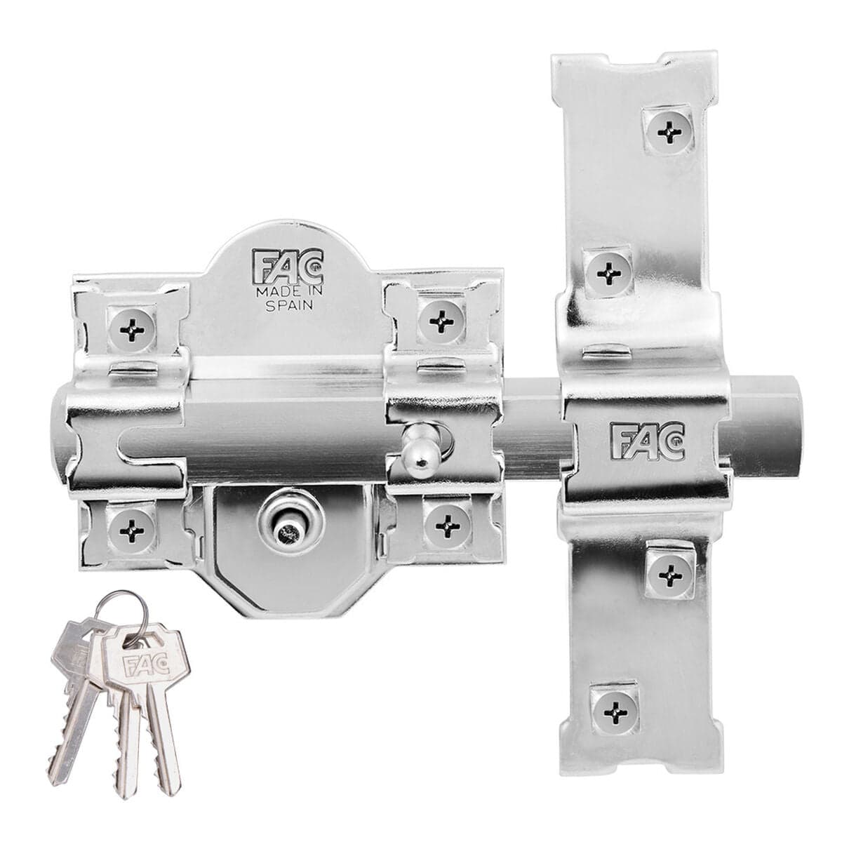 Fac 301-r/80 Sicherheitsschloss Nickel Stahl 50 mm 80 mm