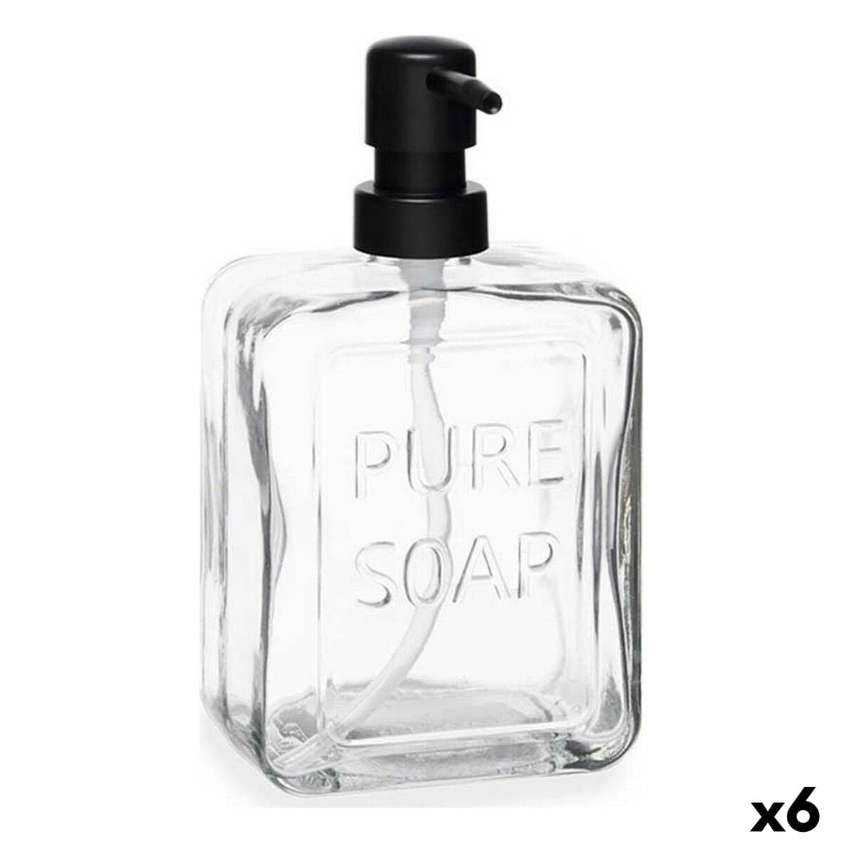 Soap dispenser Berilo Pure Soap transparent crystal plastic 570 ml (6 units)