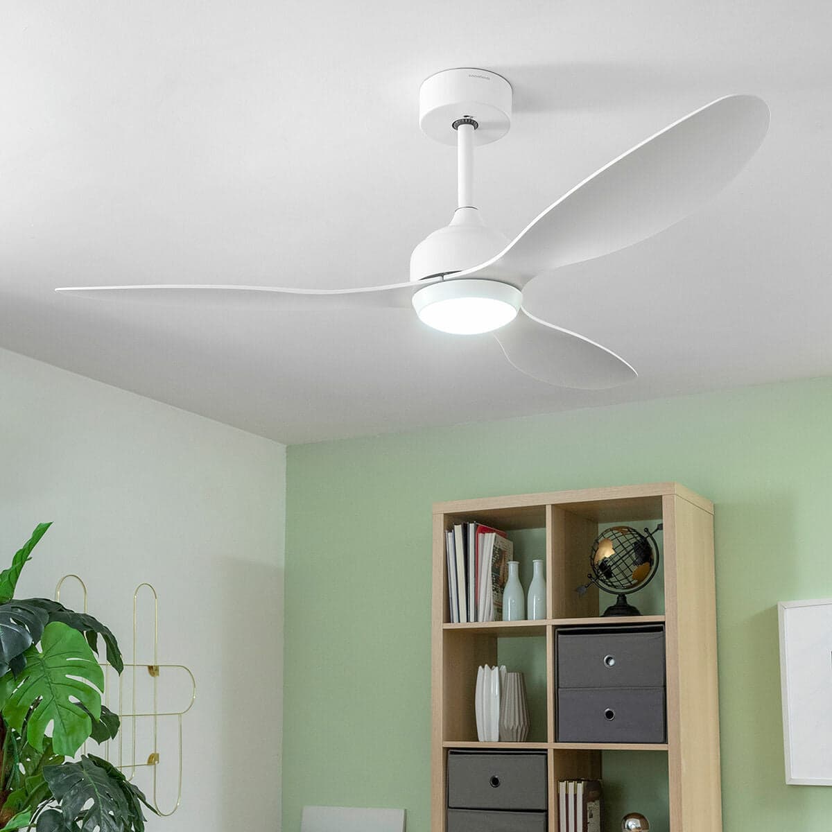 LED-Deckenventilator mit 3 ABS-Flügeln Flaled InnovaGoods Weiß 36 W 52" Ø132 cm