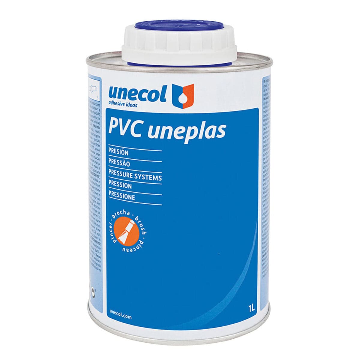 PVC-Rohrklebstoff Unecol Uneplas A2040 1 L mit Pinsel