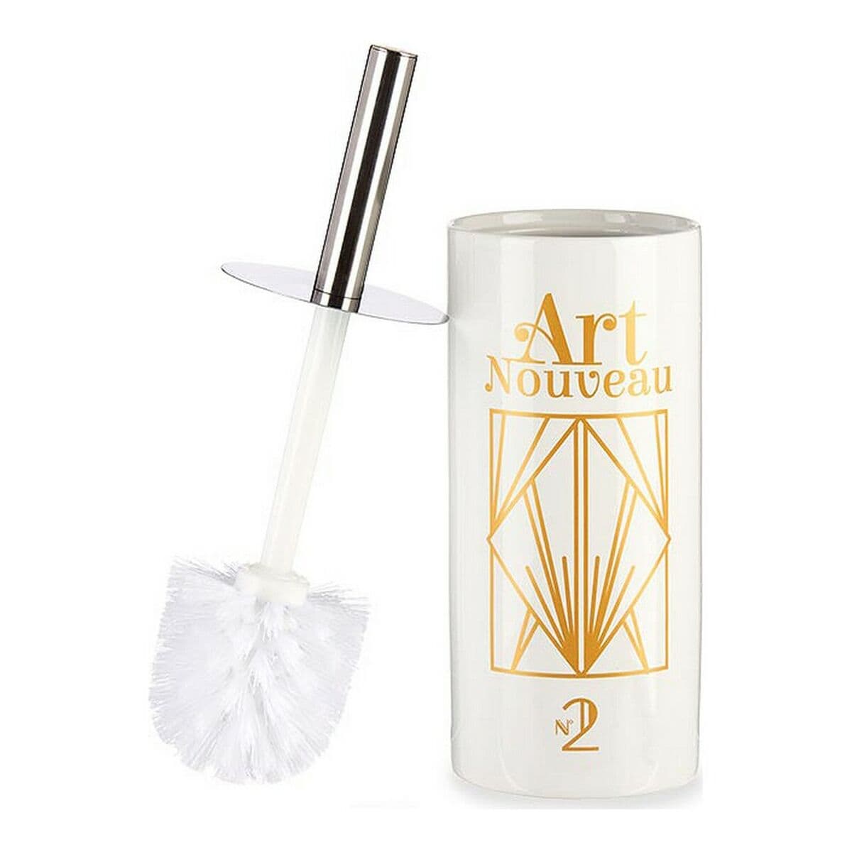 Toilet Brush Berilo Art Nouveau Ceramic 9,6 x 32 x 9,6 cm