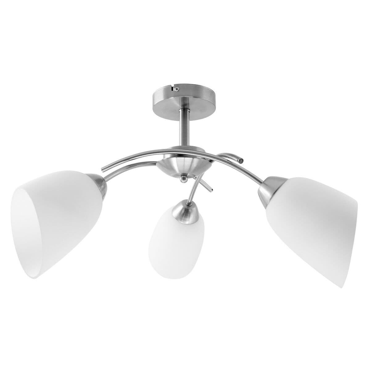 Deckenleuchte Activejet NIKITA 3P Nickel Weißnickel Metall Glas 120 W