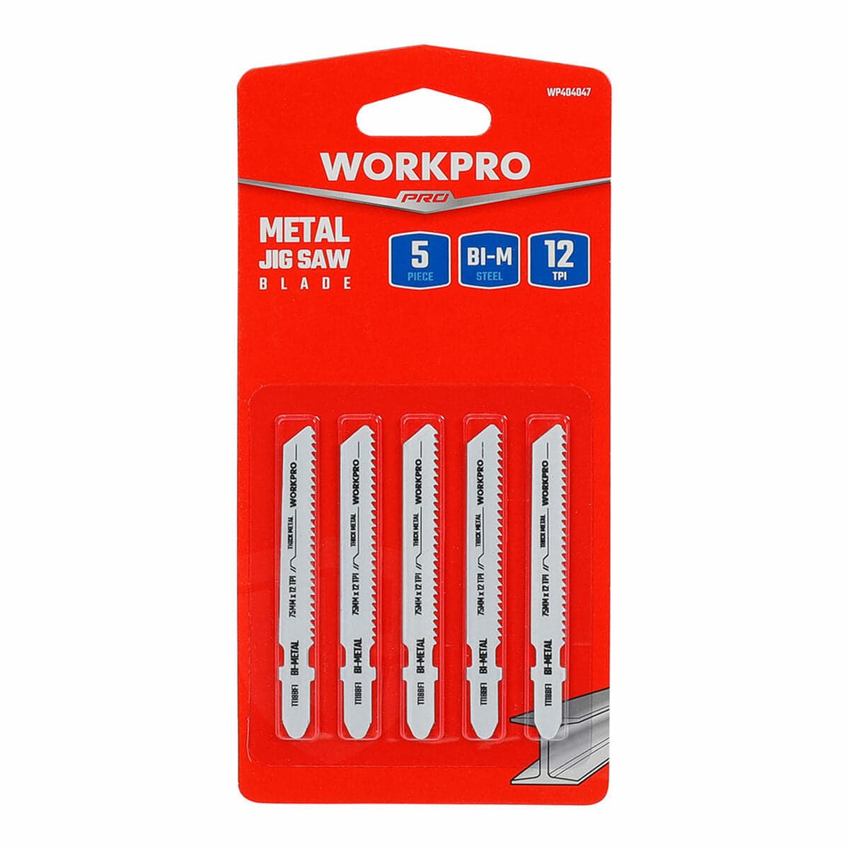 Workpro T118BF Stichsägeblätter für Metall 5 Stück