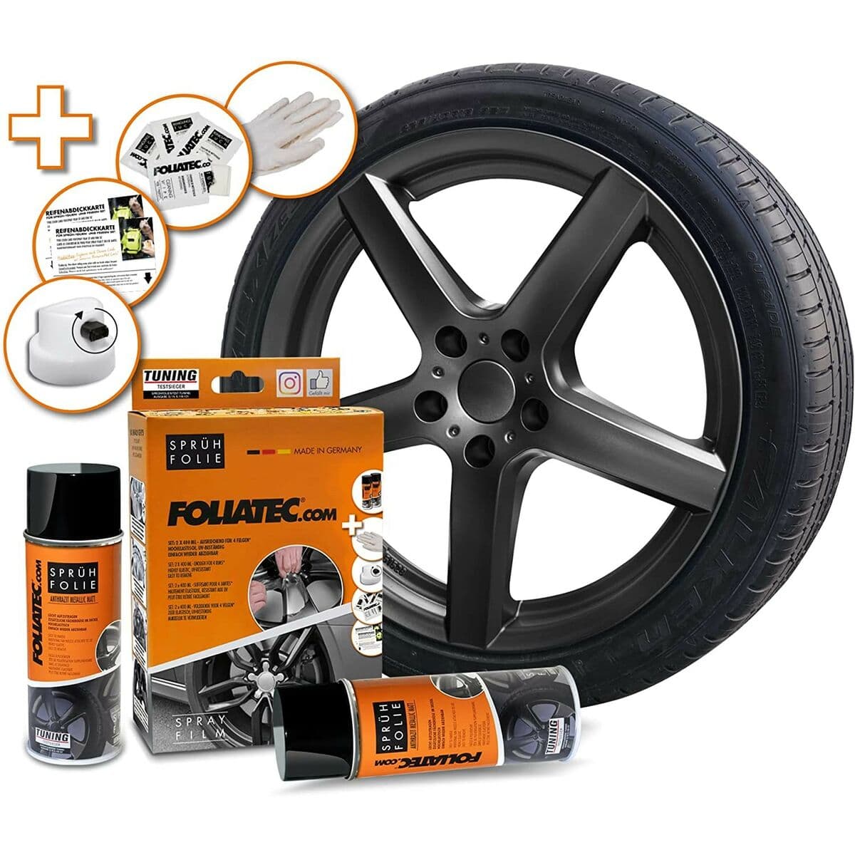 Flüssiggummi für Autos Foliatec Anthrazit Metallic 2 x 400 ml