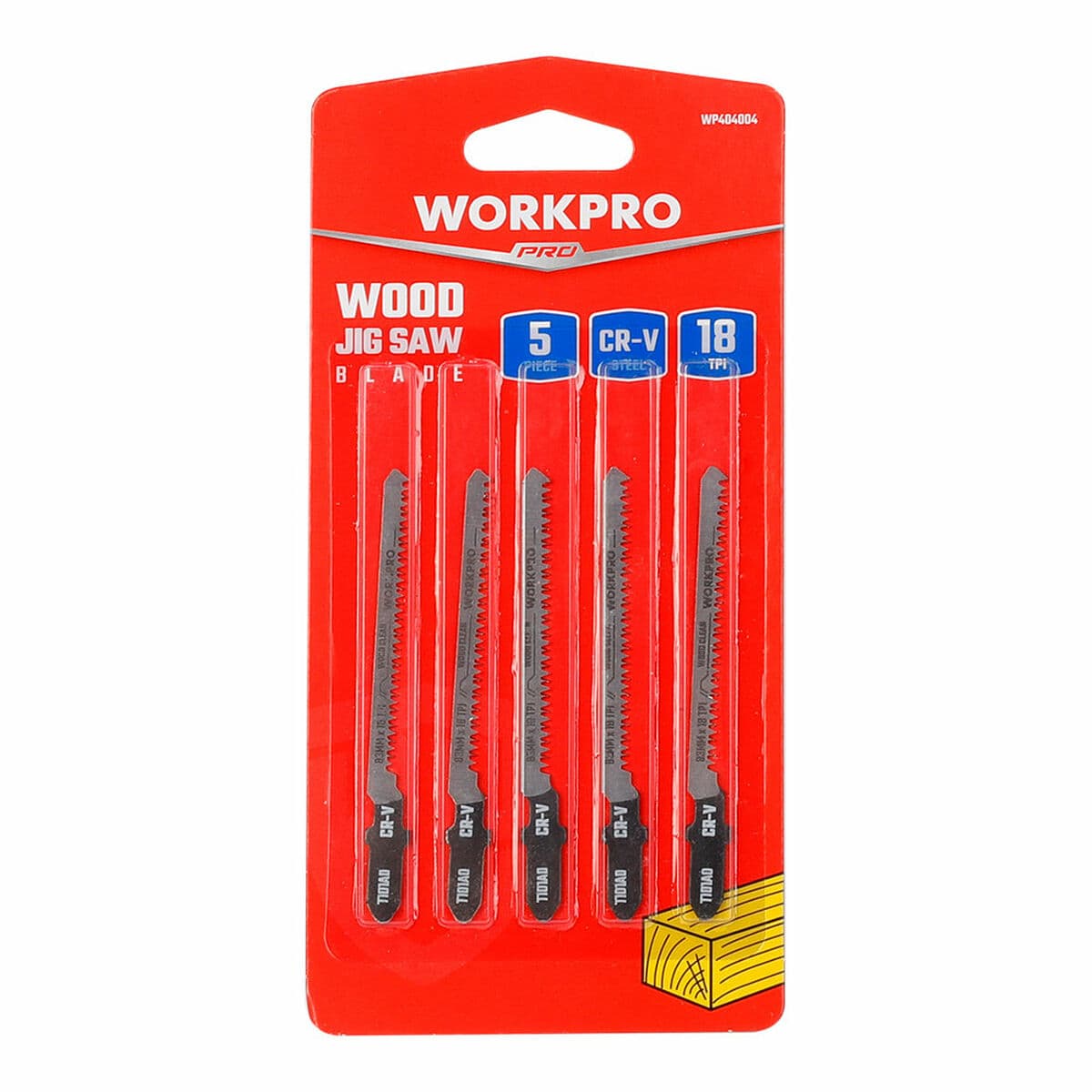 Stichsägeblätter Holz Workpro T101A0 5 Stück