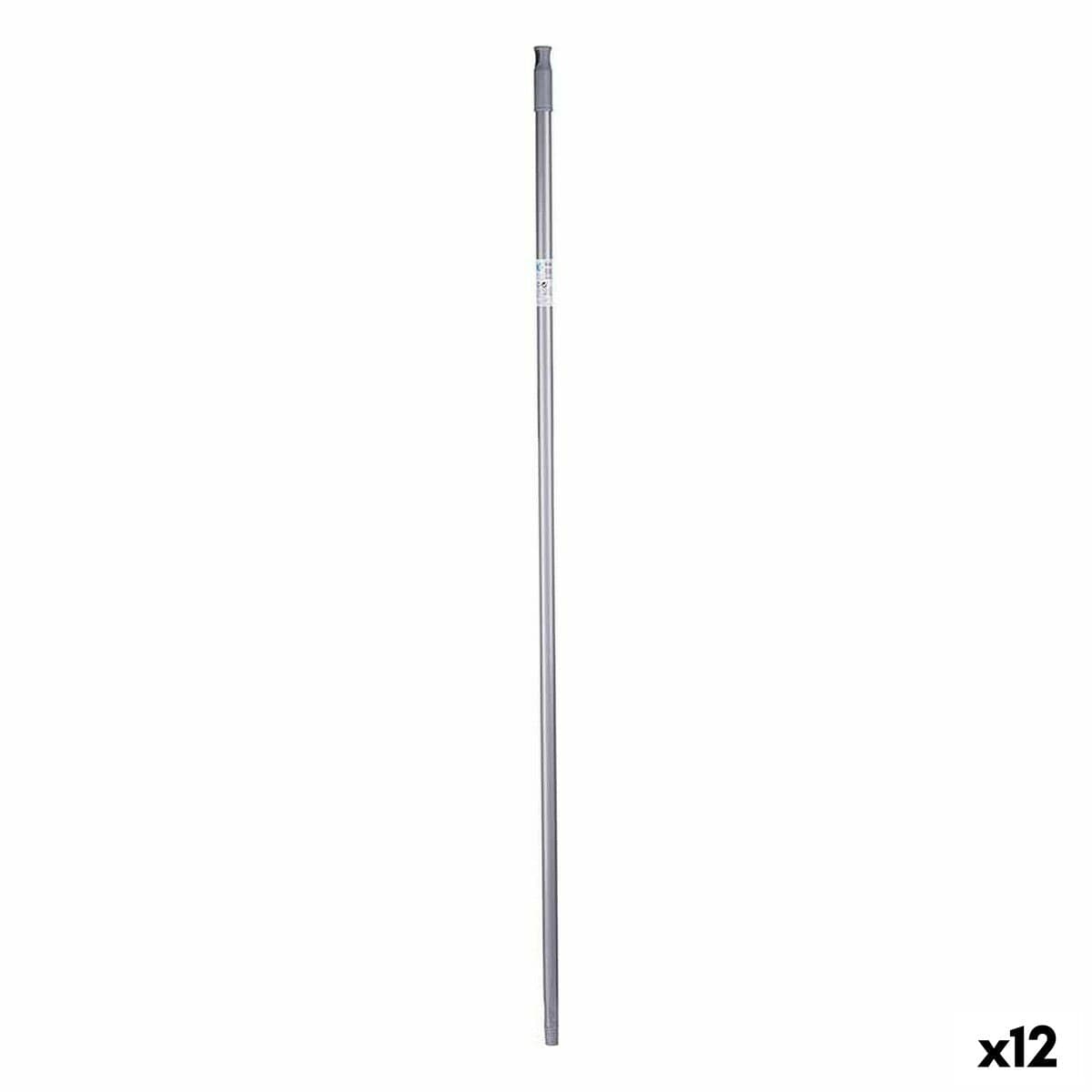 Besenstiel Graues Metall 2,3 x 130 x 2,3 cm (12 Stück)