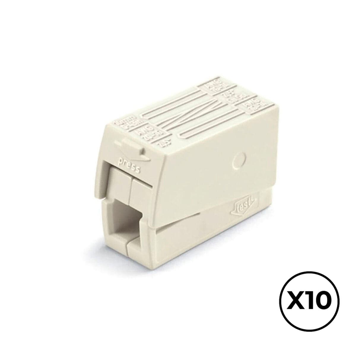Wago Verbindungsklemme 9,5 x 20,4 x 15,5 mm 2,5 mm 3 Anschlüsse (10 Stück)