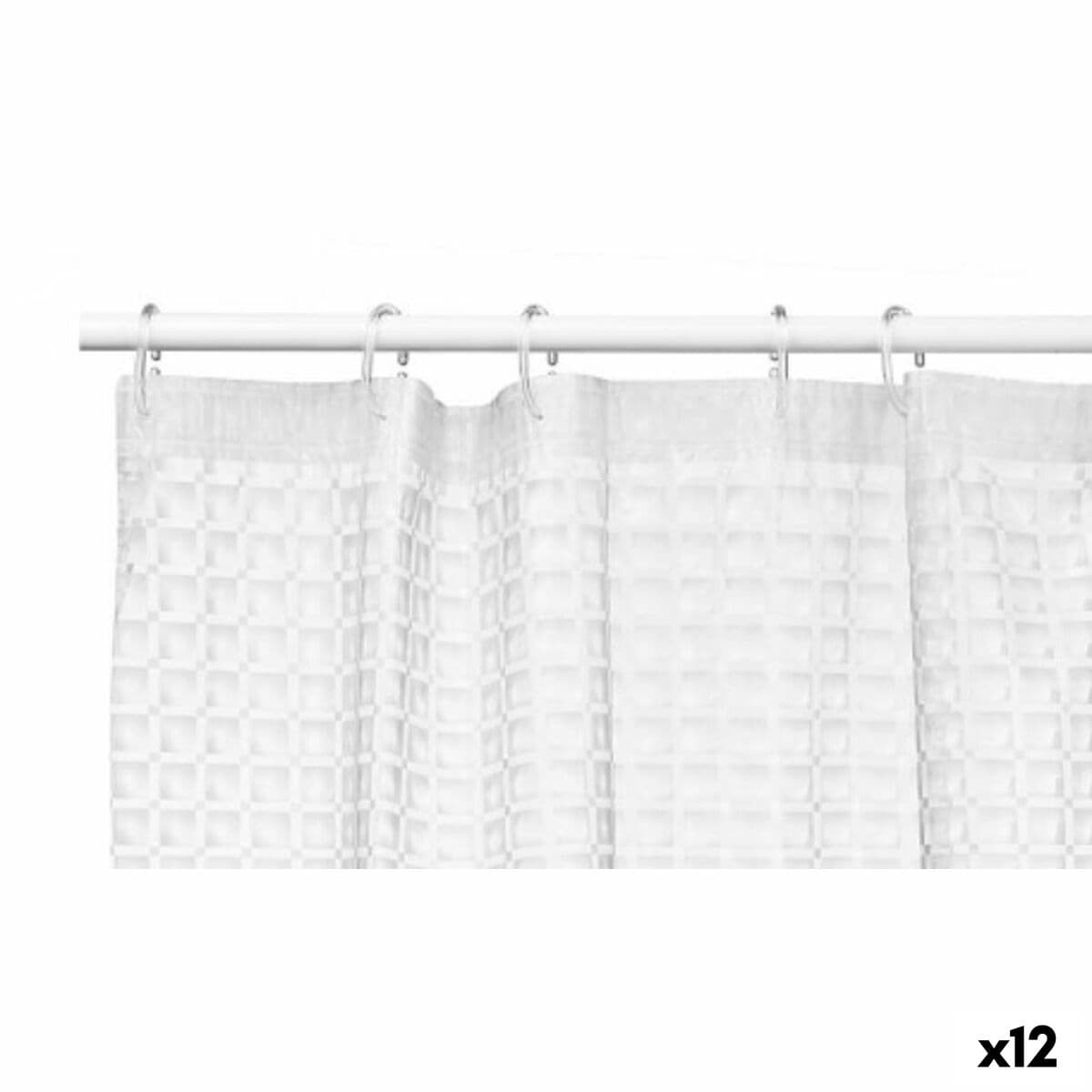 Berilo Transparent EVA Shower Curtain 180 x 180 cm (12 Units)