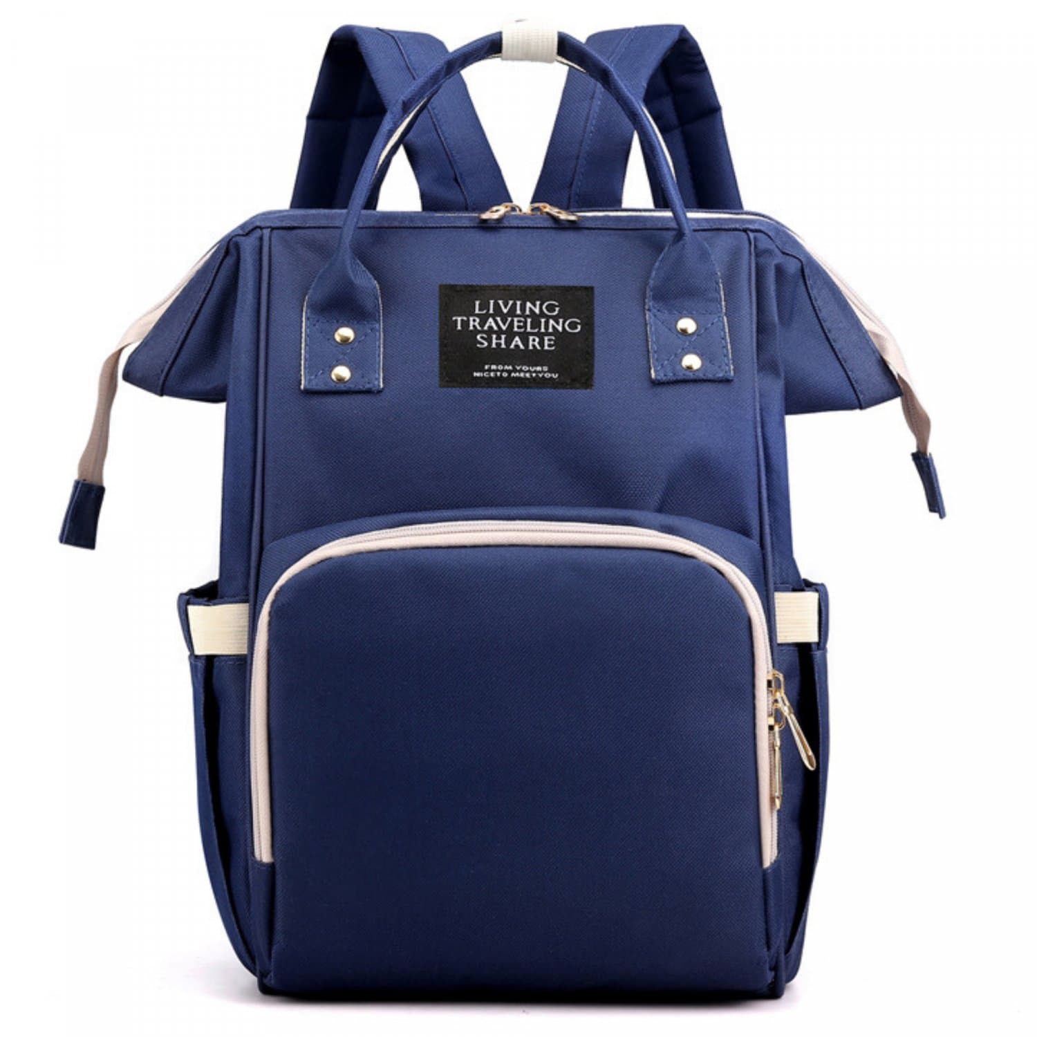 Herzberg HG-03206 Sac à langer et porte-biberon multifonction - bleu