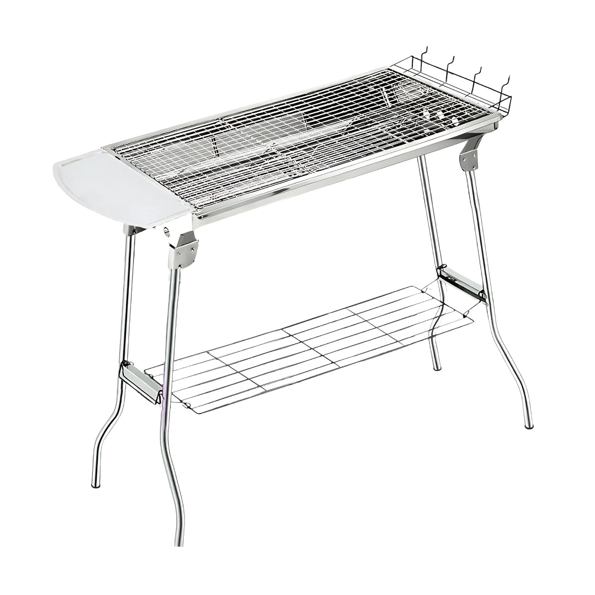 Herzberg HG-8112: Tragbarer klappbarer Holzkohlegrill mit Tragetasche