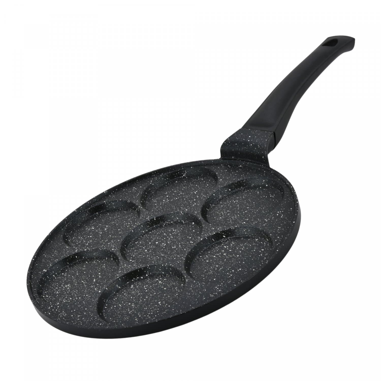 Herzberg HG-CP267HO pancake and crêpe pan with marble coating, 26 cm, 7 sections