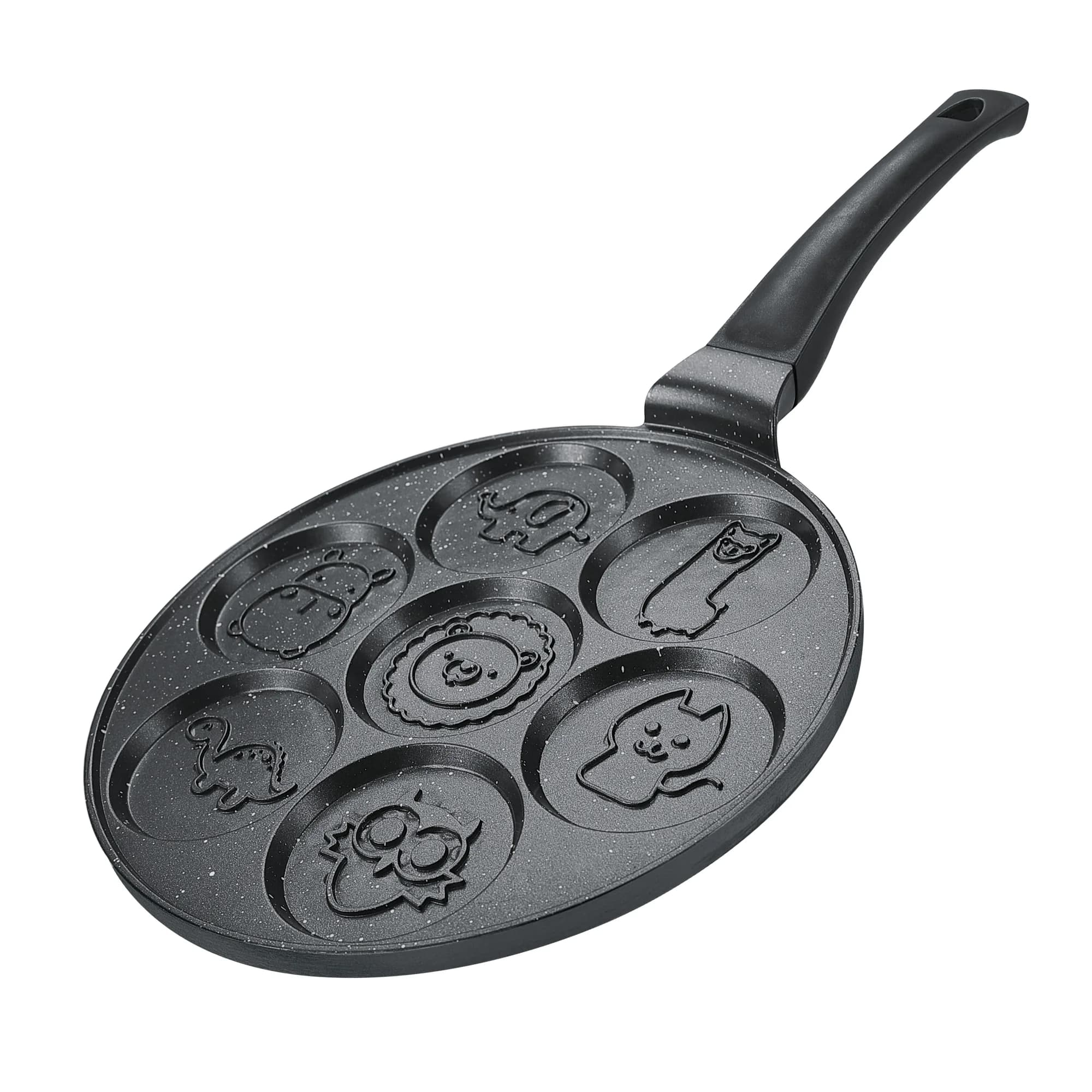 Herzberg HG-CP267ANL: 26cm Marble Coated Pancake and Crepe Pan - 7 Cute Animals