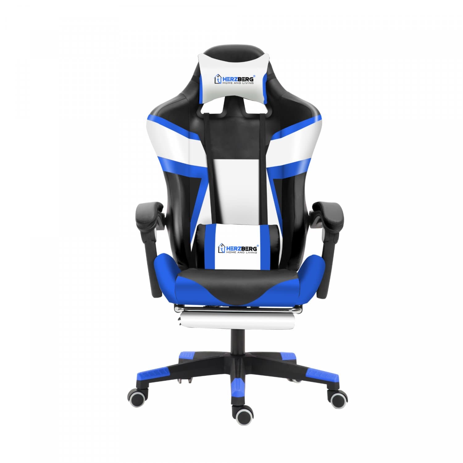 Herzberg HG-8082 Fauteuil Gaming et Bureau Tricolore avec Accent en T