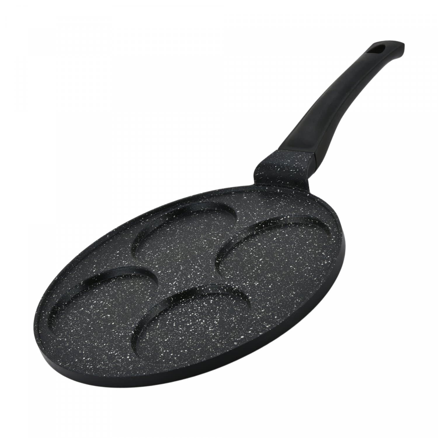 Herzberg HG-CP264HO pancake and crêpe pan with marble coating, 26cm, 4 sections