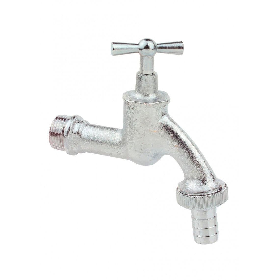 986181155 Outlet valve with toggle handle, chrome, 3/4" male x 1" male x 3/4" sleeve vue 1