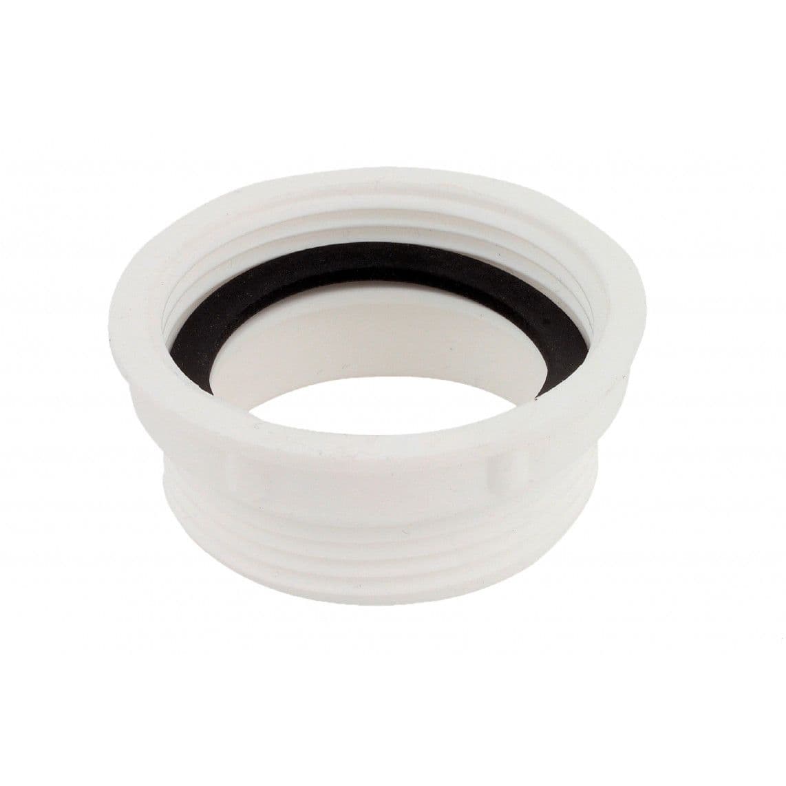 988378017 Height adjustment ring, plastic, white, 1 1/2" female x 1 1/2" male, for trap vue 1
