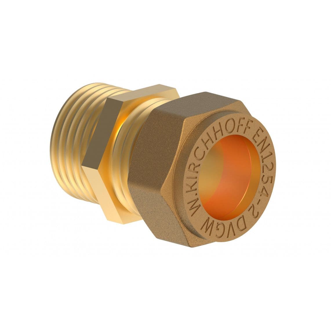 989457717 MS overgangsstuk, blanco, 22 mm x 3/4"BU, knelfitting voor koperen buis, vue 1