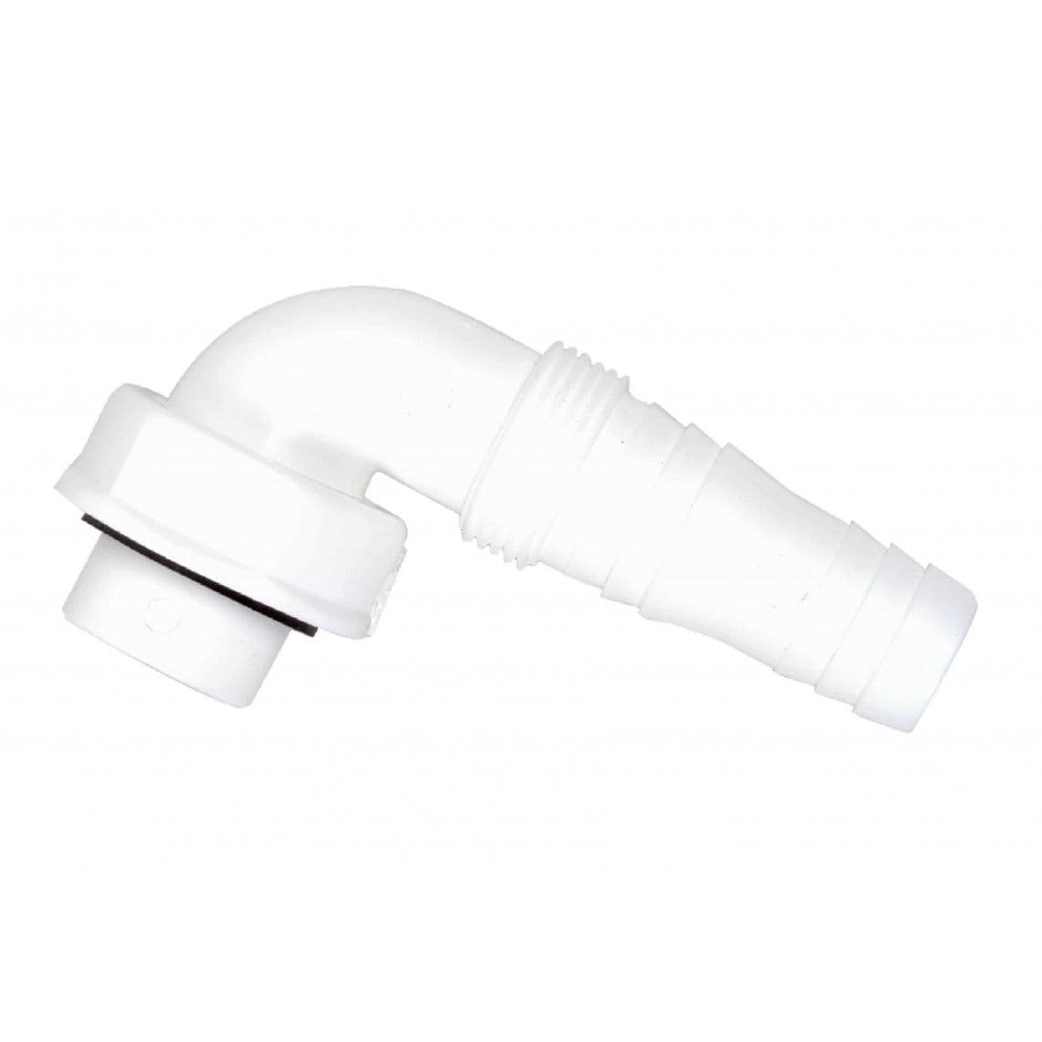 98839320 KS toestelaansluiting 90°, wit, 1"BI x 3/4"T, voor inbouw sifon voor wasmachine vue 1