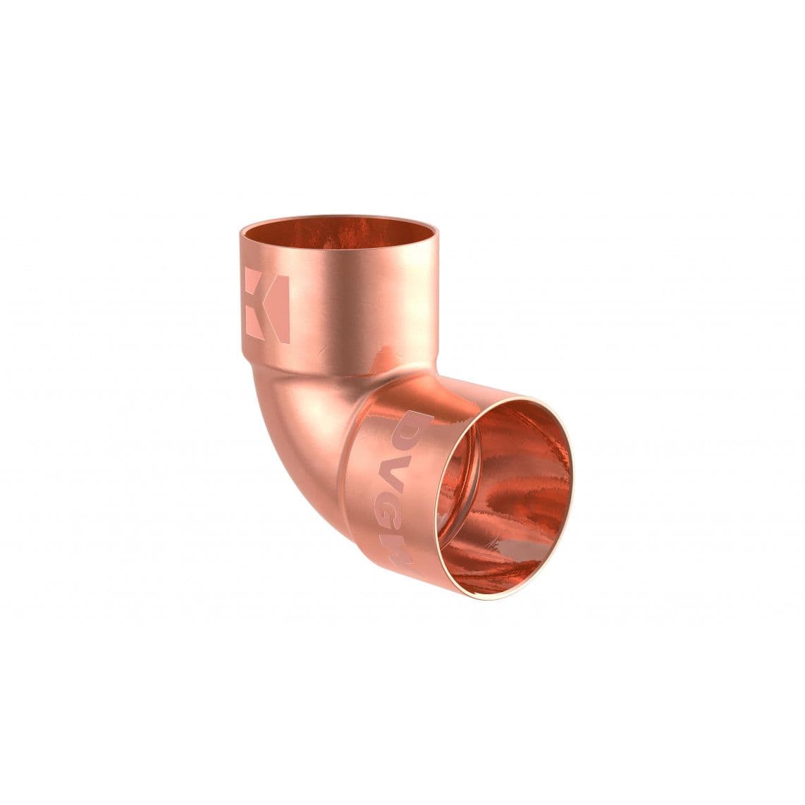 989035017 Angle 90°, copper solder fitting, 22 mm, 2 sockets vue 1