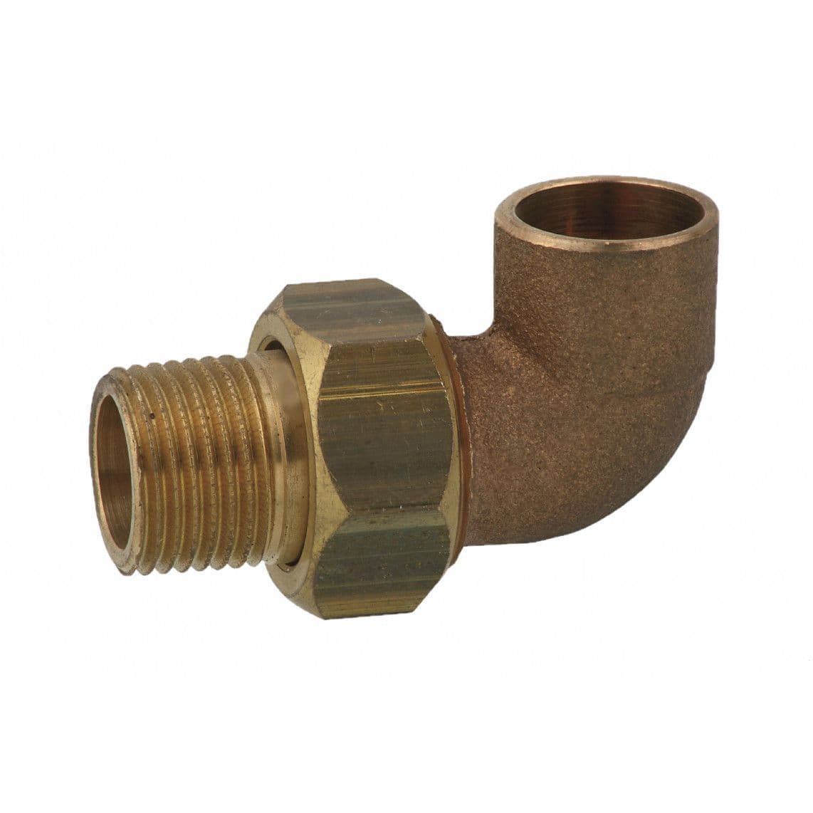 989221055 BR knel kniekoppeling 90°, blanco, 15 mm x 1/2"BU, conische afdichting, 1 mof (4098g) vue 1