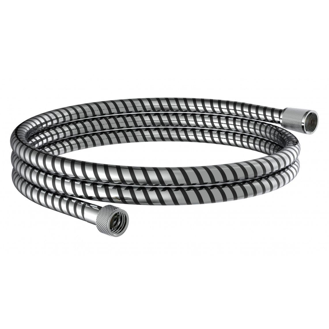63861 Shower hose 200 cm, plastic, black/chrome vue 1