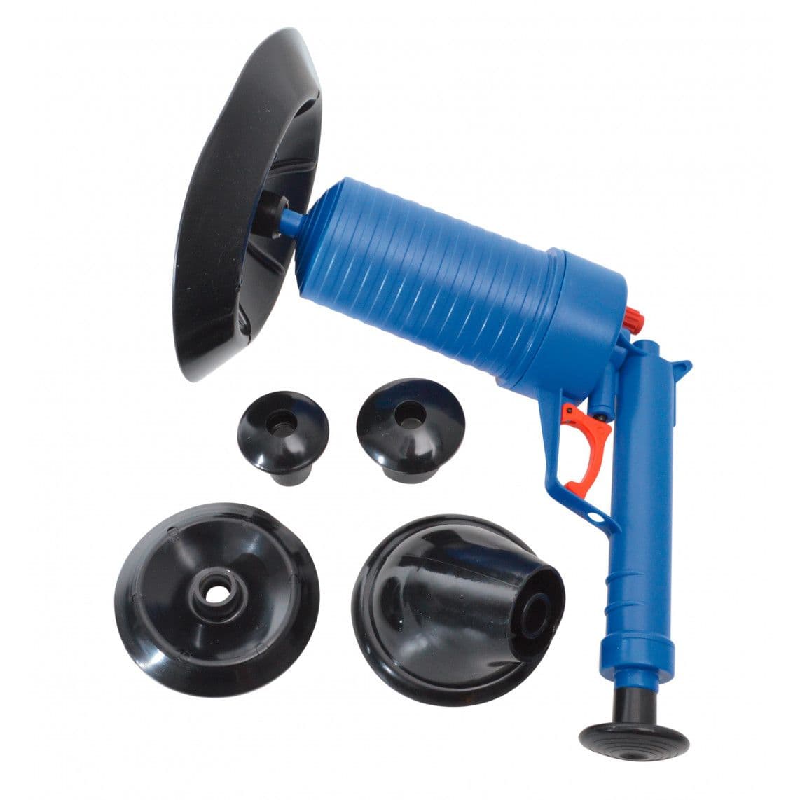 99907370 Compressed air cleaning pump, black/blue, with various attachments vue 1