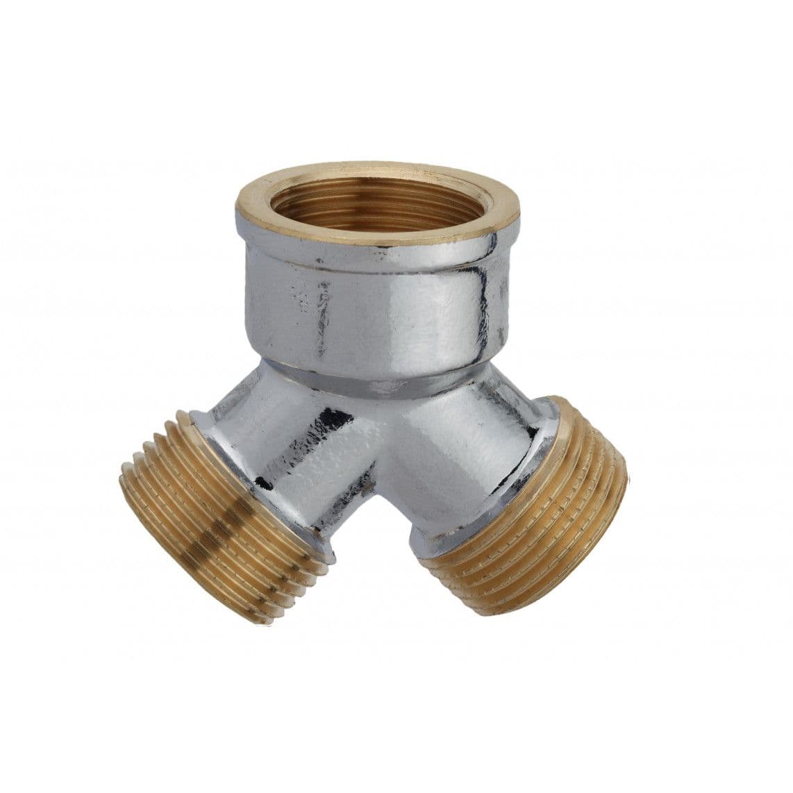 986186248 LT distributeur 2 voies, chromé, 3/4" F x 3/4" M vue 1