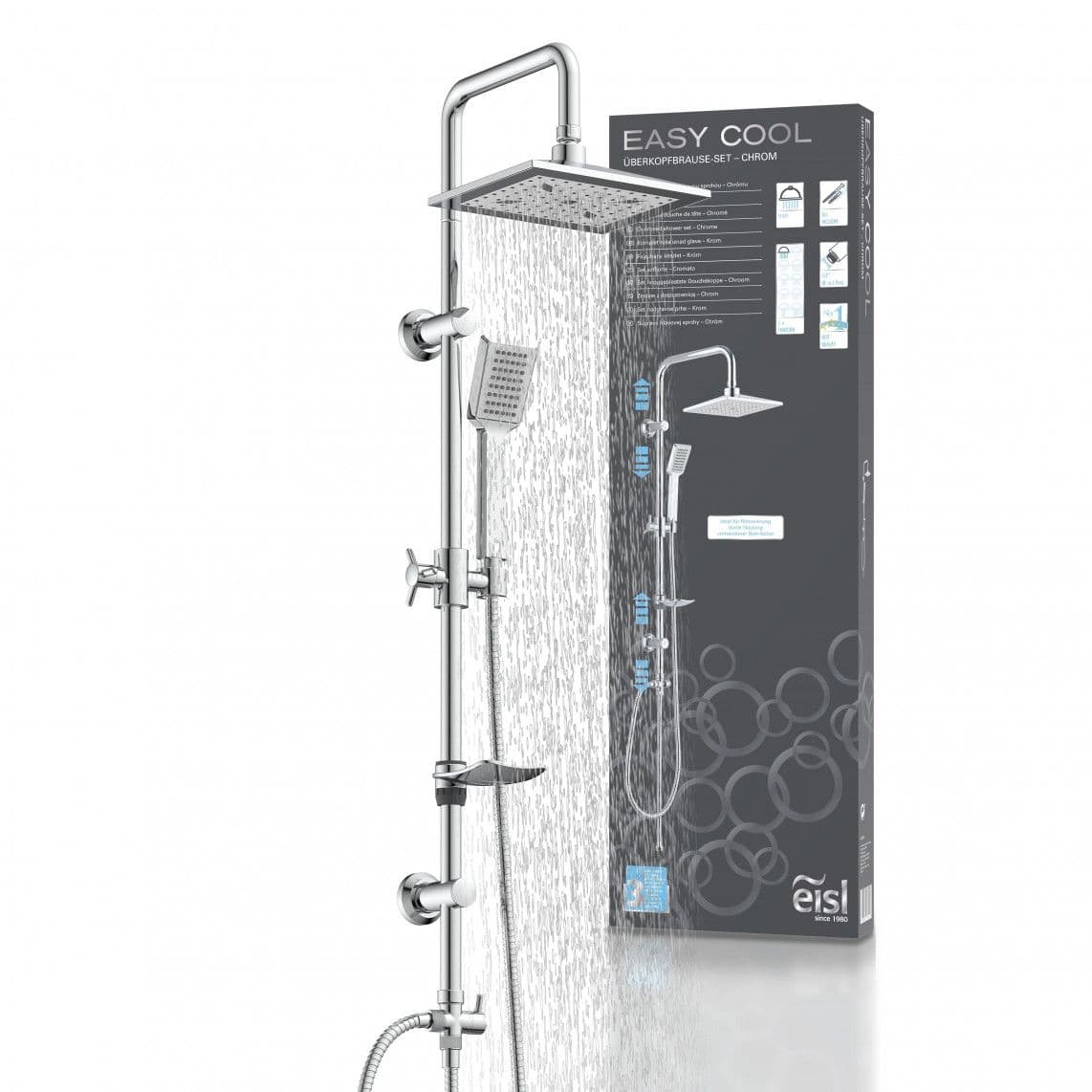 DX12007 EASY COOL Regendouche set, chroom vue 1