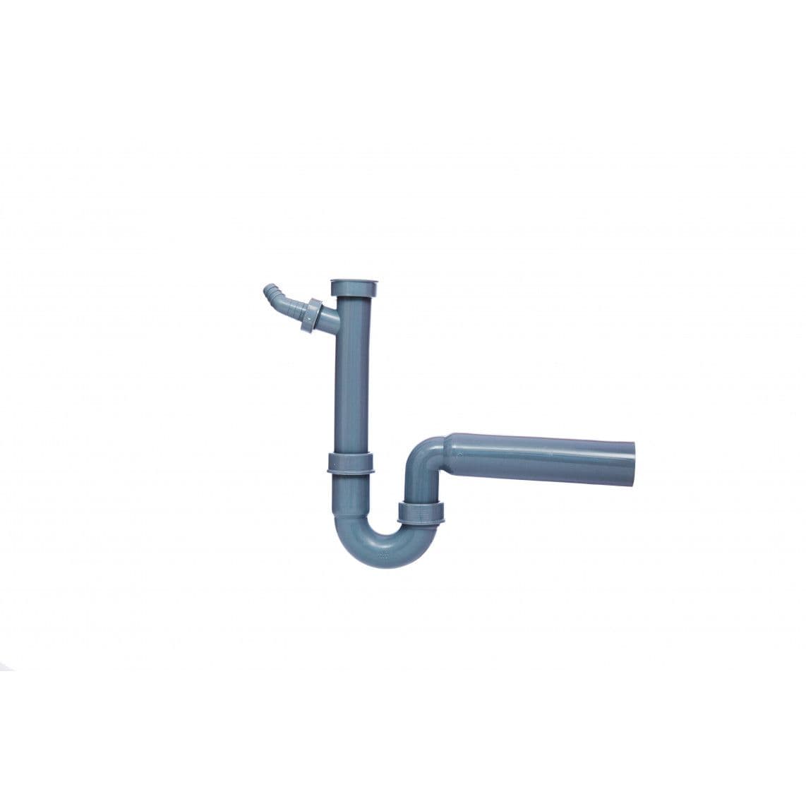 98831449 ECO-SAVE KS spoelbak-buissifon, Grijs 1 1/2"BI x 50 mm, met 3/4" toestelaansluiting vue 1