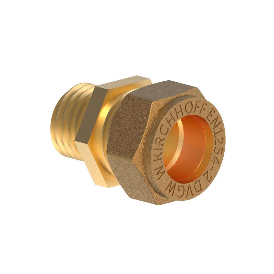 989457617 MS overgangsstuk, blanco, 18 mm x 1/2"BU, knelfitting voor koperen buis, vue 1