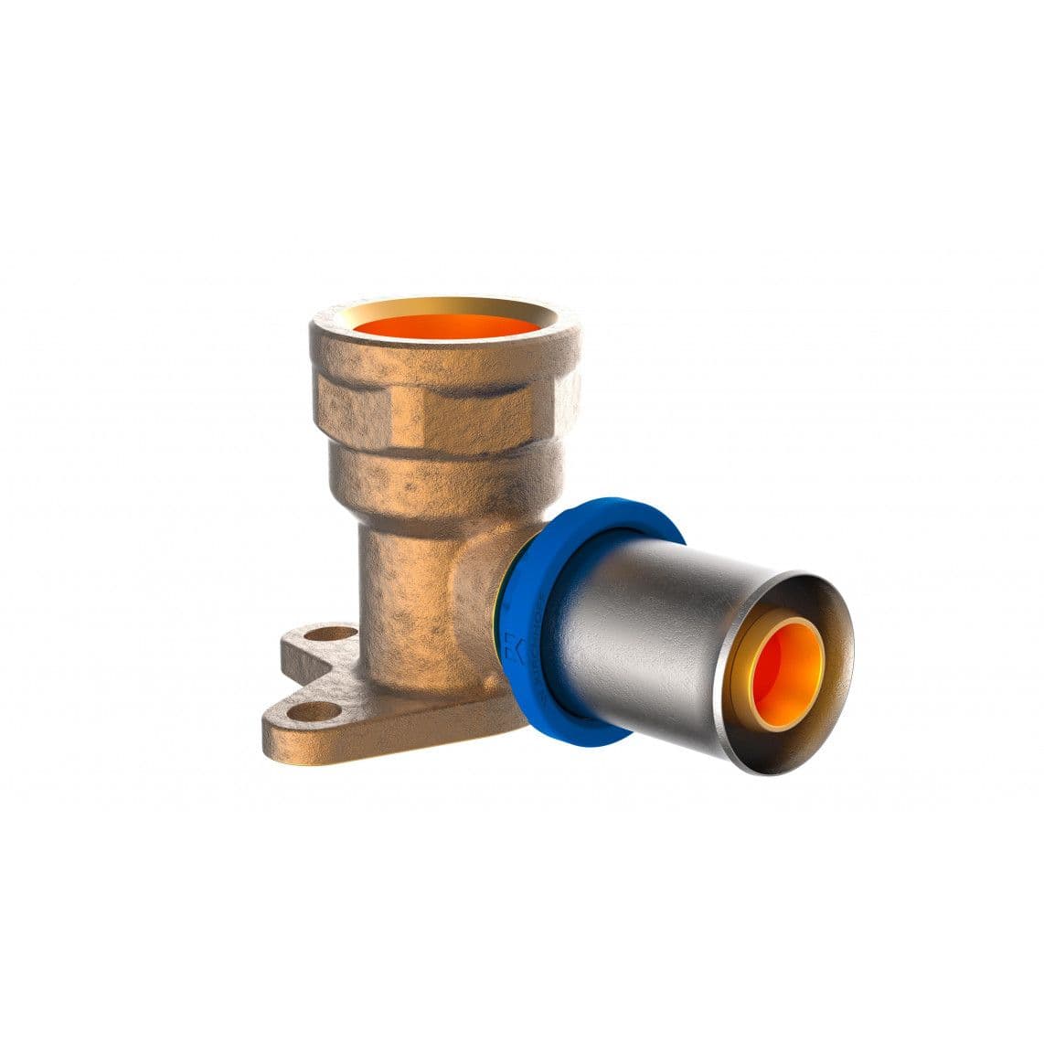 988722155 MS wandplaat, blanco, 16 mm x 1/2"BI, persfitting voor meerlagen buis vue 1