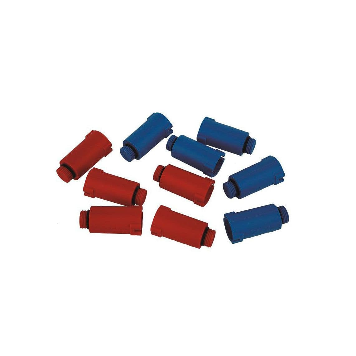 98913558 Construction plug, plastic, red and blue, 1/2", not pressure resistant (Set 5 + 5) vue 1