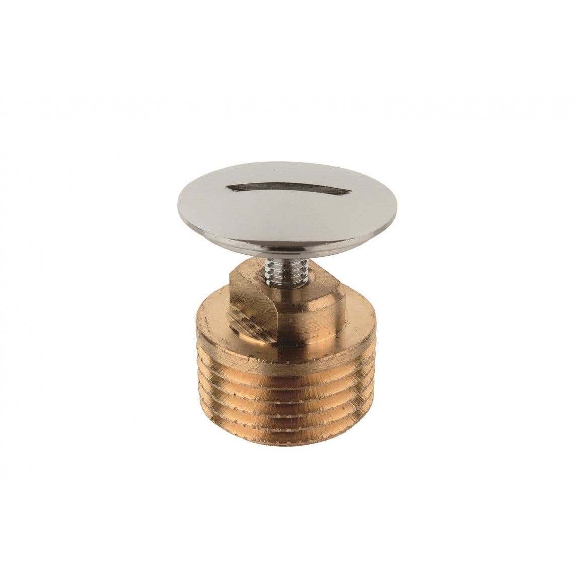 989425155 MS plug, chroom, 1/2"BU, met sleuf vue 1